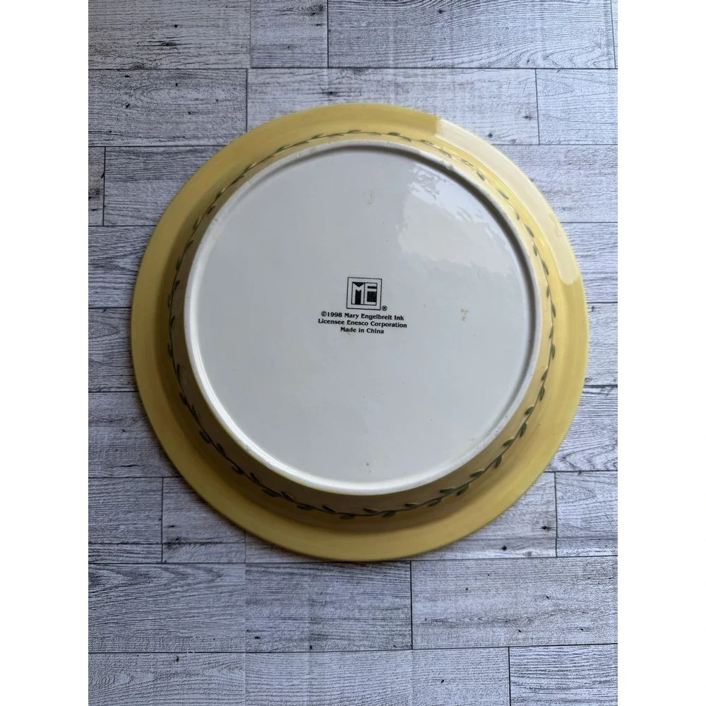 Mary Engelbreit Cherries Pie Deep Dish Plate Large Vintage 1998 Cottagecore‎